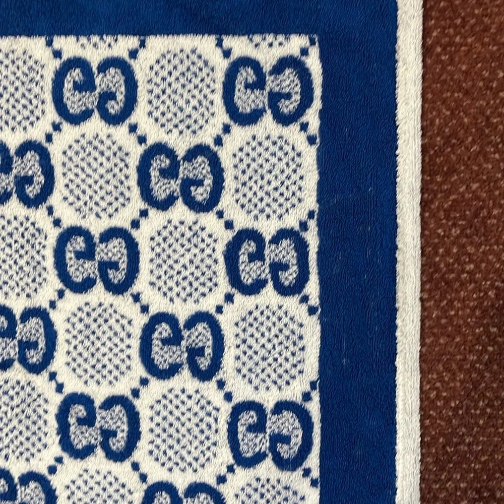 Gucci Beach Towel with Orange and White Logo